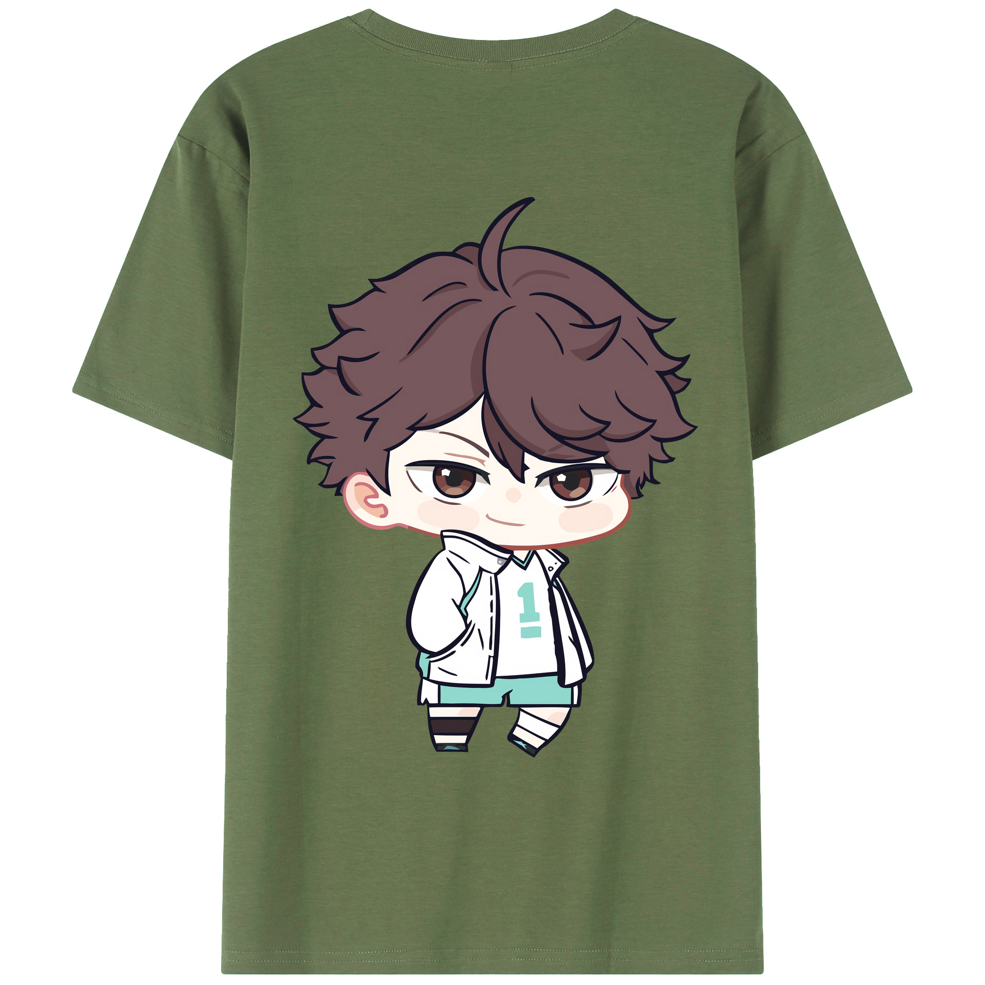 （画像用） ハイキュー!! Haikyu!! 綿100％ メンズ半袖Tシャツ（バックプリント） 通気性
